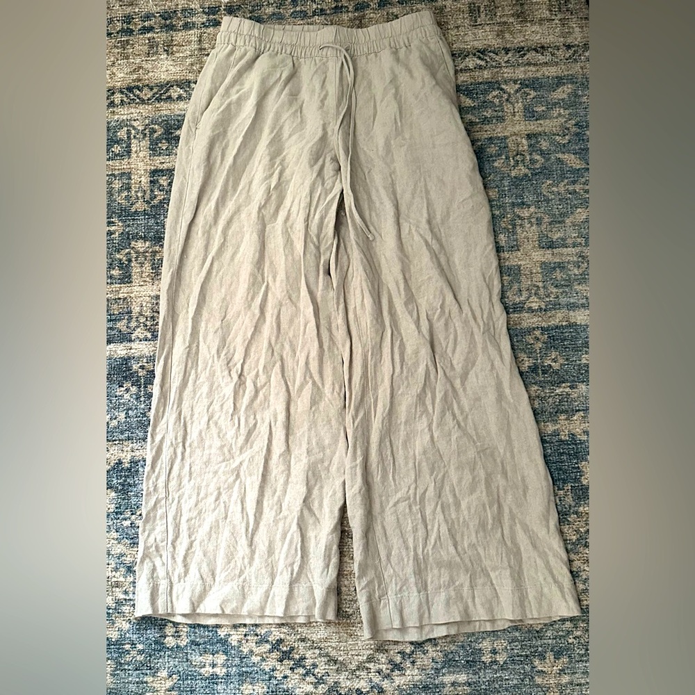 Light Gray Wide-Leg Pants